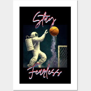 Stay Fearless (Space Football) Posters and Art